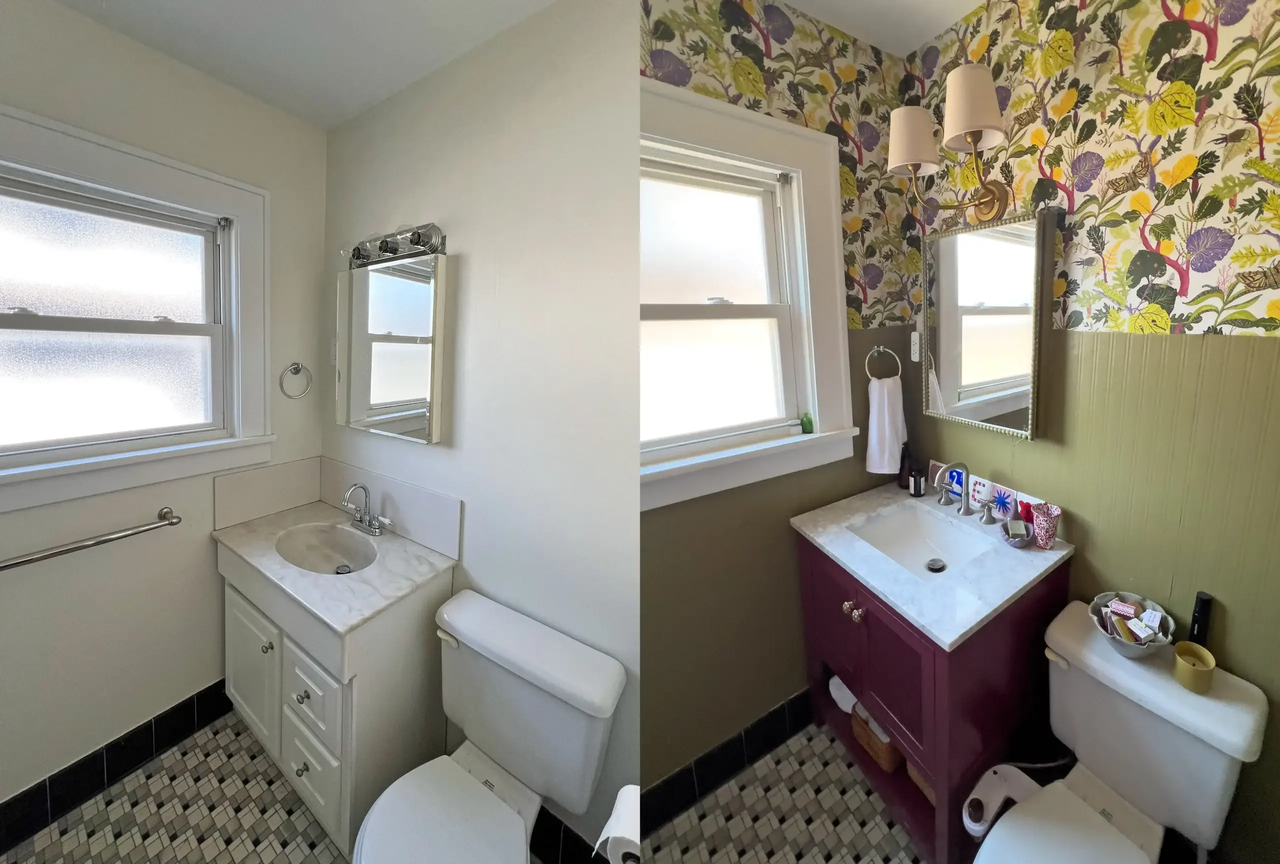I Brought My Bathroom Back to Life With Beadboard Wallpaper for Under 50€